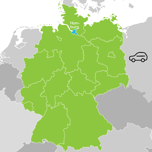Mapa Niemiec - Hamburg