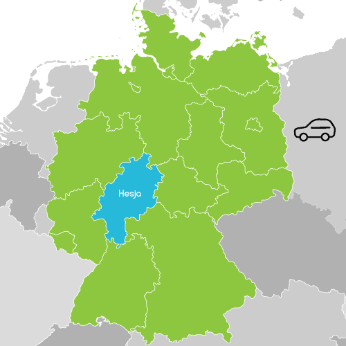 Mapa Niemiec - Hesja