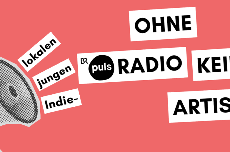 Motyw kampanii Bez radia nie ma artystów (grafika: Verband für Popkultur in Bayern e.V.)